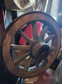 Ruote carro in legno e ferro