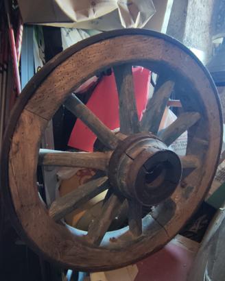 Ruote carro in legno e ferro