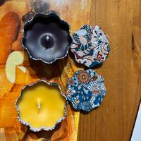 Set 2 Candele Artigianali Fatte in Casa