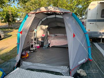 Tenda 4 posti quechua air seconds 4.1 + pompa