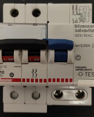Salvavita G23/32AC + Magnetotermico C10 F82/10