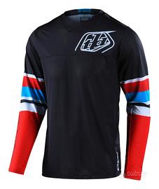 Troy lee designs gp air jersey - warped rosso/nero