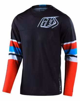 Troy lee designs gp air jersey - warped rosso/nero