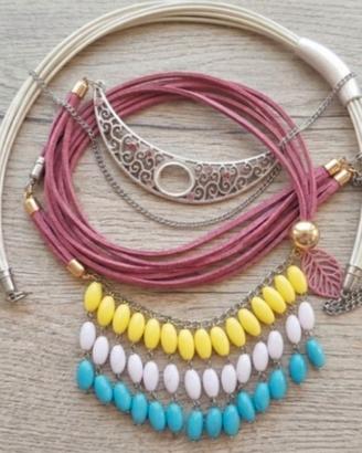 Lotto 5 collane 