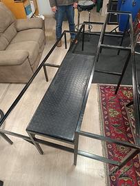 Stand espositore acciao con ripiani