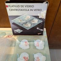 Centrotavola in vetro personalizzabile con orchide