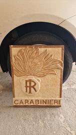 scultura carabinieri  in pietra lavorata a mano