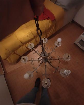 lampadario a gocce a 8 bracci