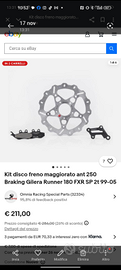 Kit disco maggiorato breaking 250 mm per runner