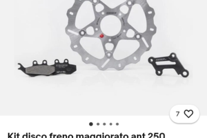 Kit disco maggiorato breaking 250 mm per runner