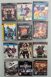 12 giochi playStation 3 mincraft- tomb rider..