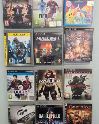 12 giochi playStation 3 mincraft- tomb rider..