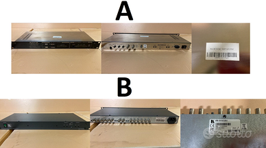 Lettore cd, switch di rete, distributori video