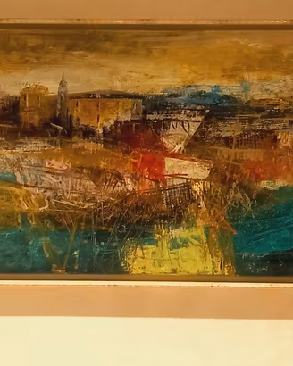 Quadro a olio su tela di Gelindo Crivellaro