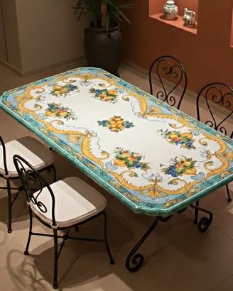 Tavolo Pietra Lavica 200x100 Angoli Sagomati