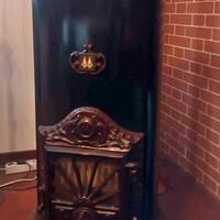 Stufa a legna in ghisa smaltata 