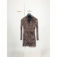 Vestito camicia Stradivarius con fantasia zebra.