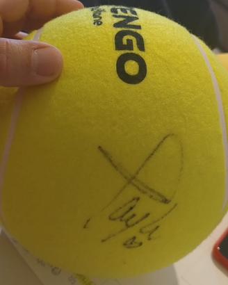 Palla ingrandita con autografi tennis 2026
