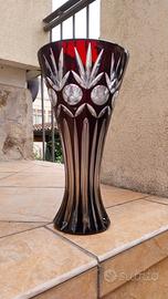 Vaso da arredamento, di vetro lavorato. 