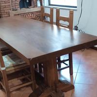 Tavolo legno fratino+giro panca