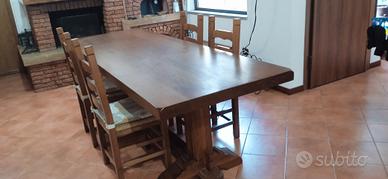 Tavolo legno fratino+giro panca