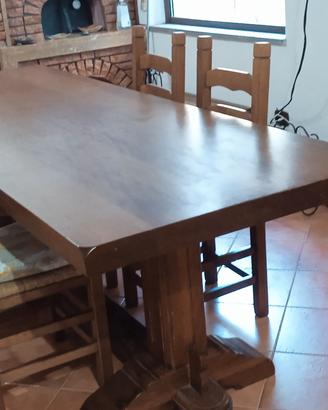 Tavolo legno fratino+giro panca