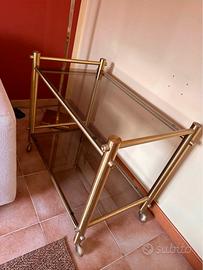 Carrello/Tavolino Bar Dorato  ..Lampada da terra 