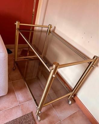 Carrello/Tavolino Bar Dorato  ..Lampada da terra 
