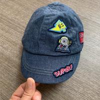 Cappellino 6/9 mesi bimbo con visiera in denim