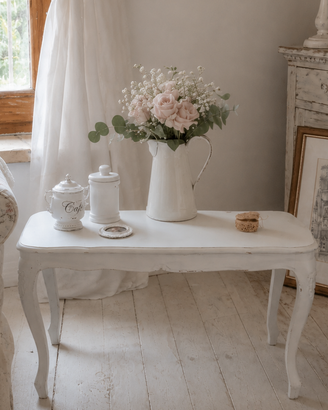 Tavolino basso da salotto Shabby Chic in legno