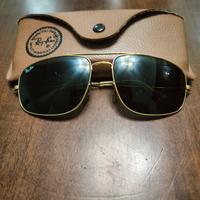 Ray-Ban vintage dorate con lenti verdi originali 