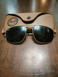Ray-Ban vintage dorate con lenti verdi originali 