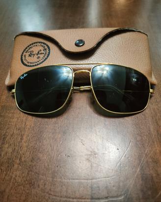 Ray-Ban vintage dorate con lenti verdi originali 