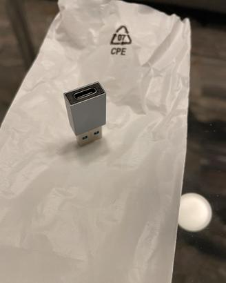 Adattatore da USB A maschio a USB C femmina