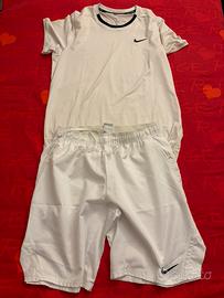 Completo NIKE COURT bianco per padel o tennis