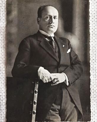 Rara fotografia d'epoca fascista MUSSOLINI giovane