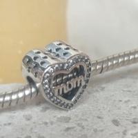 charm nuovo argento S 925 mamma