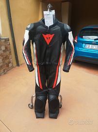 tuta moto 50 dainese divisibile in pelle