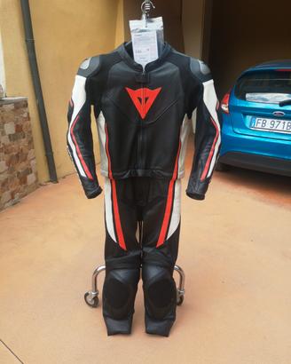 tuta moto 50 dainese divisibile in pelle