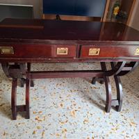 Scrivania Stile "Vecchia Marina" Mogano e Ottone