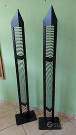 Coppia torri scaffale porta CD/DVD in ferro