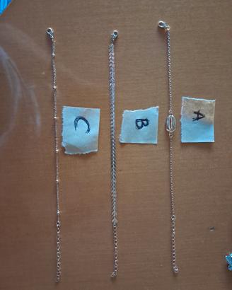 Cavigliere/bracciali con 3 stili A/B/C
