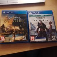 Assassin's creed origins e Valhalla ps4