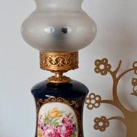 Lume vintage francese Sevres Style porcellana blu 