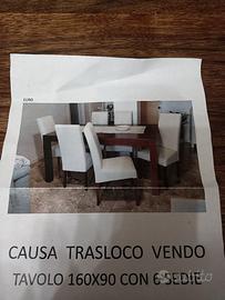 Tavolo con 6 sedie