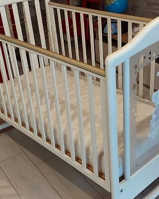 Cameretta neonato (lettino+fasciatoio+materasso)