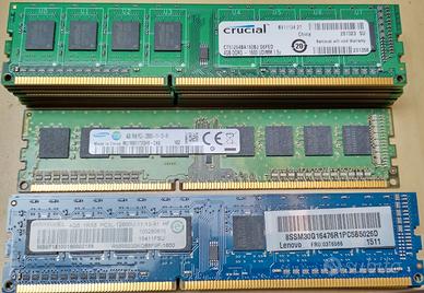 Banchi RAM formato DIMM DDR3 da 4Gb