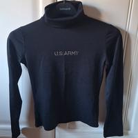 Dolcevita Nero Aderente U.S. ARMY