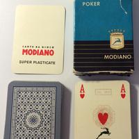 Carte da gioco Modiano con bollo fiscale