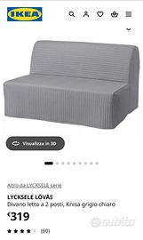 Divano letto ikea con copridivano